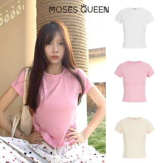 < MOSESQUEEN > กางเกงลูกเรือแขนสั้นพื้นฐาน สีหลากหลาย นุ่มสบาย ระบายอากาศได้ดี เหมาะสำหรับสวมใส่ประจำวัน #63576