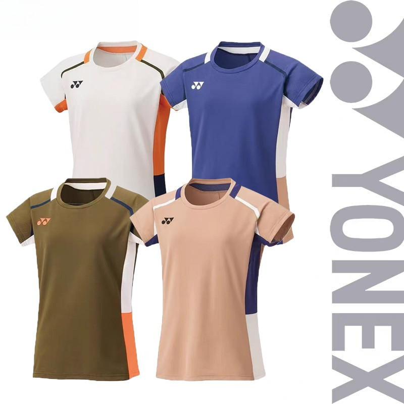 เสื้อยืดสุภาพสตรีออกแบบเกาหลี ระบายอากาศดีสำหรับเล่นแบดมินตัน