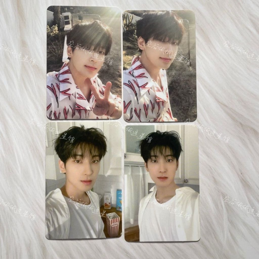 Seventeen mini7 WONWOO Photocard โฟโต้การ์ดทรงกลมสีขาว