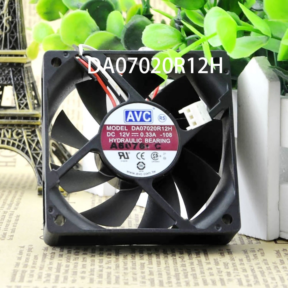 ใหม่ในกล่อง AVC พัดลมระบายความร้อน DA07020R12H 12VDC 0.33A 70*70*20MM Fast Shipping
