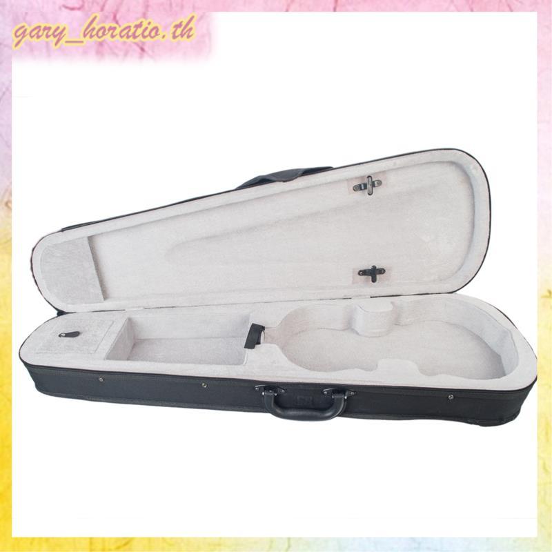 [THG1]Violin Case Professional สามเหลี่ยมรูปร่างไวโอลิน Hard Case -เงินภายในชิ้นส่วนไวโอลินใหม่