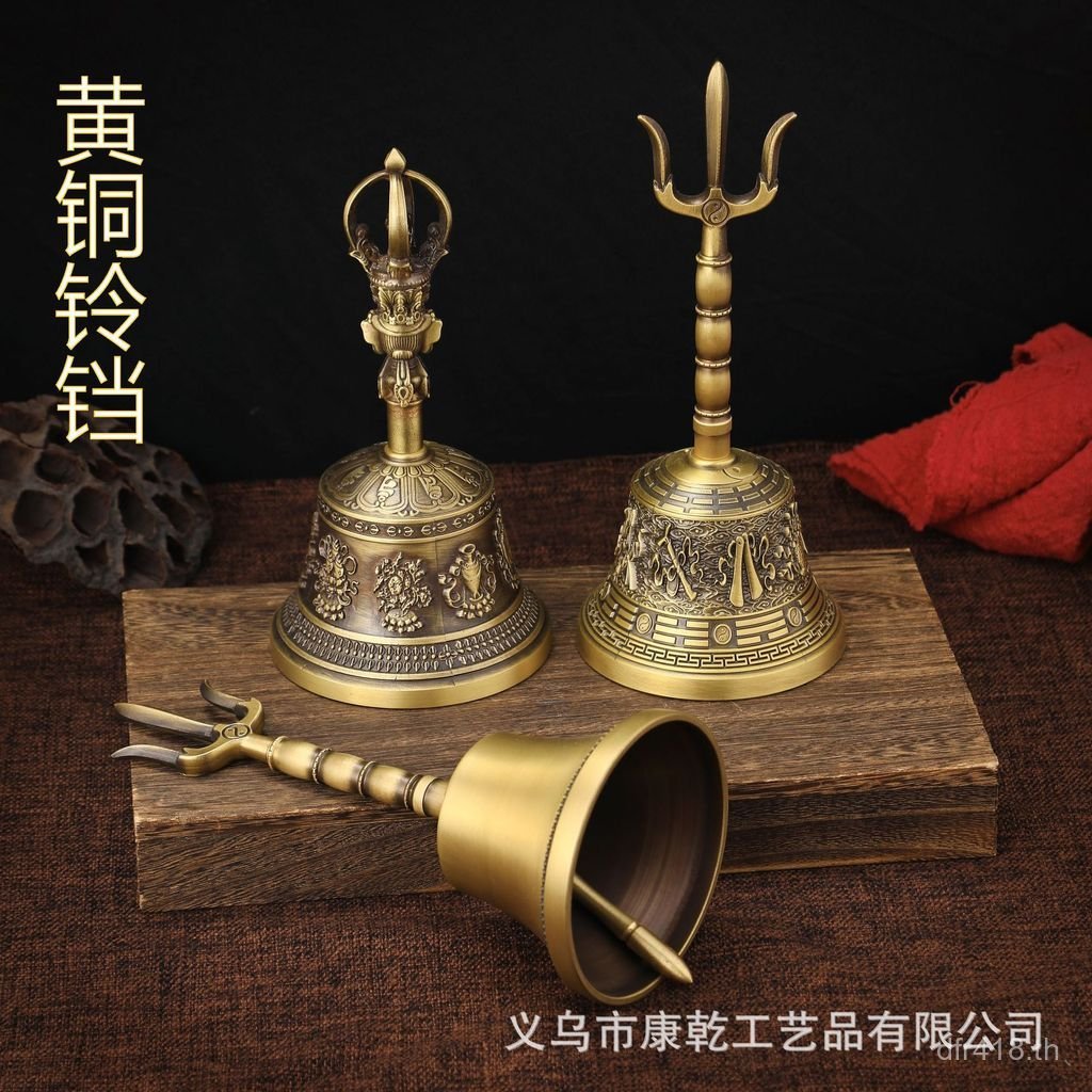 Bronze Qingqing King Kong Bell Bell พระพุทธรูปหัตถกรรมมือถืออุปกรณ์แห้ง Gossip ทองเหลืองสามห้าสาระ B
