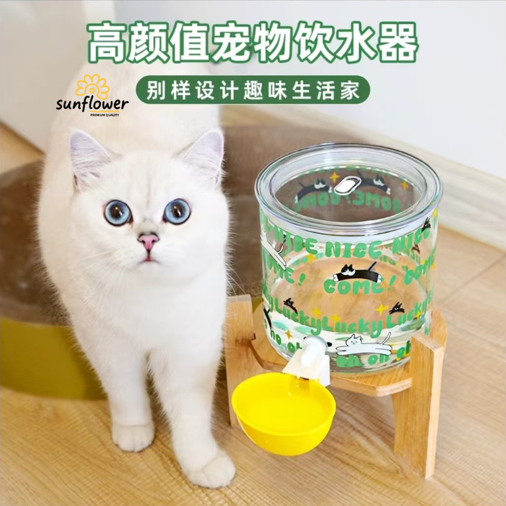 สัตว์เลี้ยงอัตโนมัติดื่มน้ําพุแก้วทนอุณหภูมิสูงแมวขนาดใหญ่ Capa