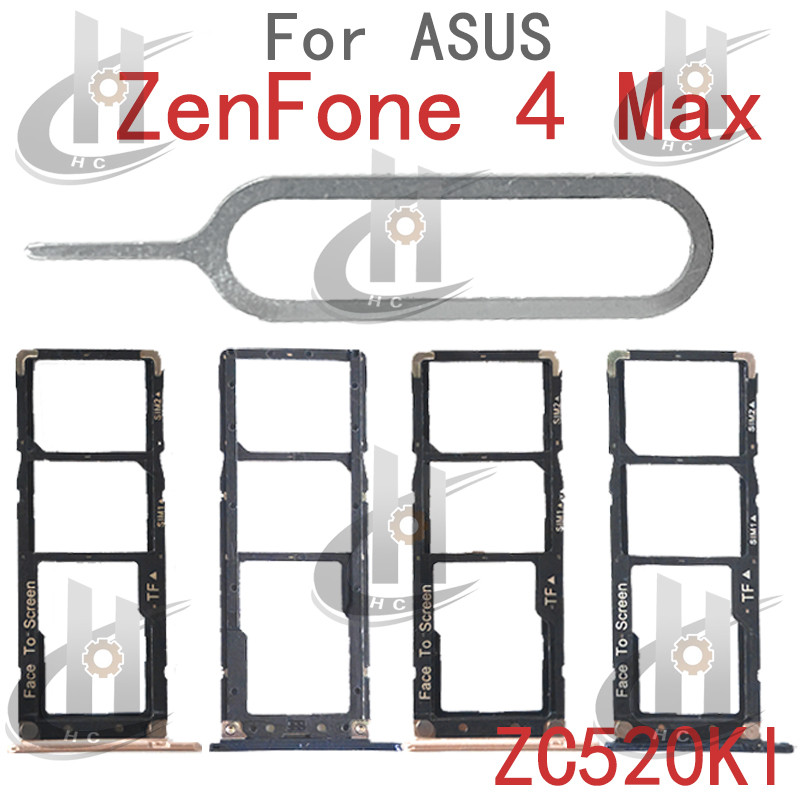 สําหรับ ASUS ZenFone 4 Max 5.2 ZC520KL ซิมการ์ดถาดผู้ถือการ์ด Reader SD Slot อะแดปเตอร์อะไหล่