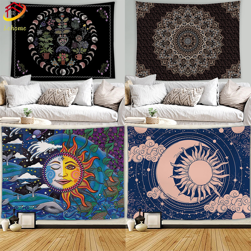 Agirl Tapestry Mandala Nordic Myth Helios ผ้าพื้นหลังผนังชายหาดตกแต่งบ้านตกแต่งผนังแขวนจุดพื้นหลังผ้า