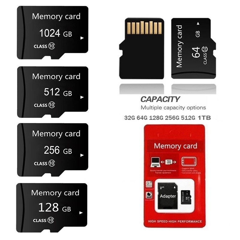 การ์ดหน่วยความจํา 1tb 512GB 256GB 128GB TF/SD Mini SD สําหรับกล้องโทรศัพท์มือถือ 128GB 256GB