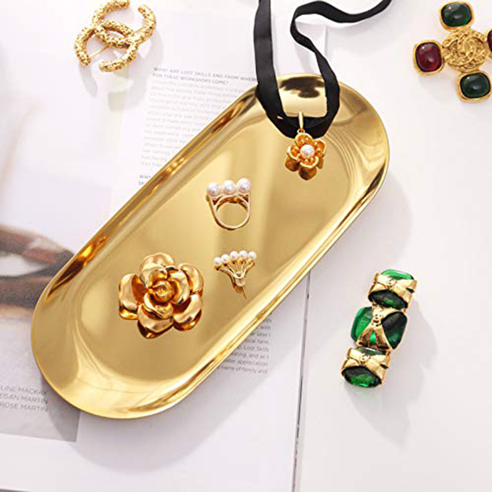 Food Plate Jewelry Tray Food Tray Stainless Steel Toilet Cosmetics Tray