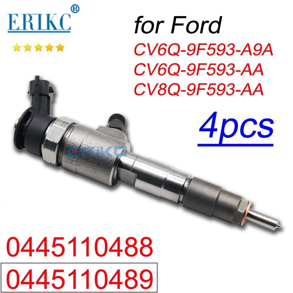 0445110488 0445110489 ชุดหัวฉีดน้ํามันเชื้อเพลิงสําหรับ Ford Fiesta 1.5 Turbo CV6Q-9F593-AA