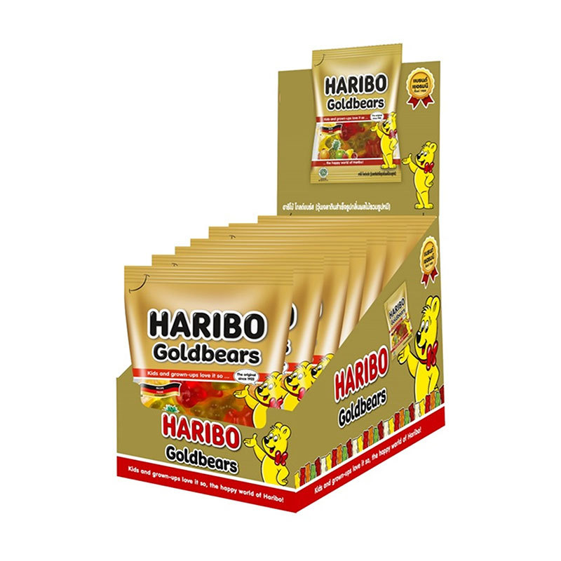 ฮาริโบ้ กัมมี่ โกลด์แบร์ส 14 กรัม x 12 ซอง HARIBO Goldbears เยลลี่หมี ขนมนำเข้า