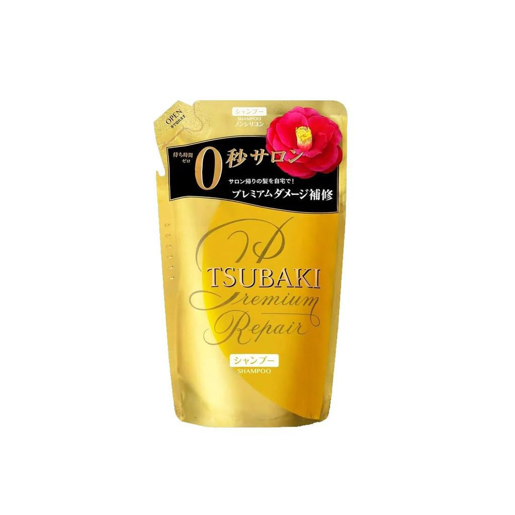 TSUBAKI Premium Repair Shampoo Refill Pack 330ml Refill Pack, เหมาะสําหรับผมที่เป็นกลาง, แห้งหรือผมเ