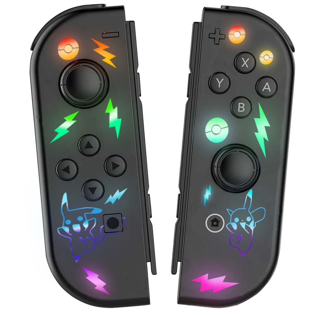 ตัวควบคุมเกมสําหรับสวิตช์, การควบคุม Joypad ไร้สายพร้อมไฟ RGB, รองรับการสั่นสะเทือนคู่, ควบคุมการเคลื่อนไหว, หน้าจอ, ฟังก์ชั่นปลุก, ปิก้า