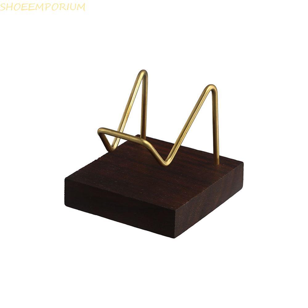 SHOEEMPORIUM ขาตั้งแร่ฐานวอลนัท Home Decoraition Ores Agate Rocks Rack