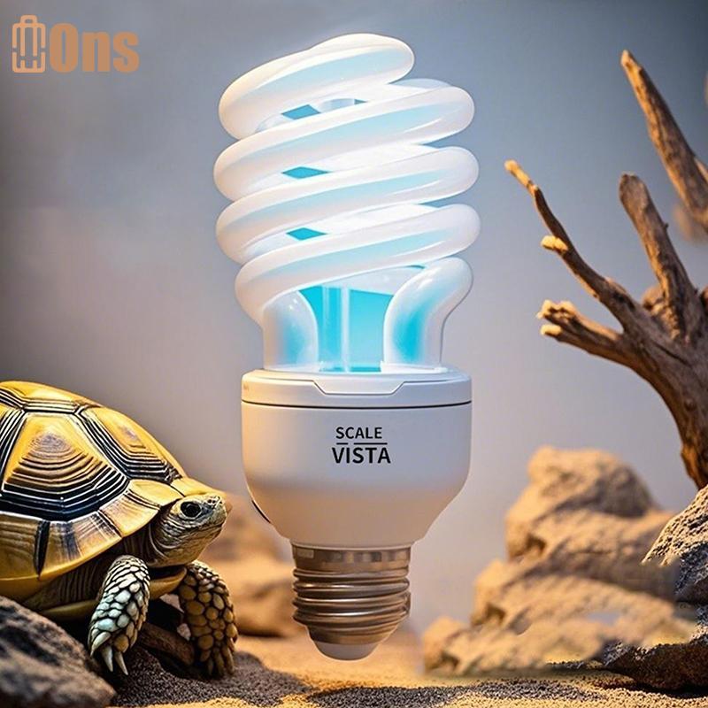 Ons 13/26W UVB สัตว์เลื้อยคลาน Basking Light - 5.0/10.0 UVB โคมไฟทําความร้อนสําหรับเต่าและจิ้งจกที่