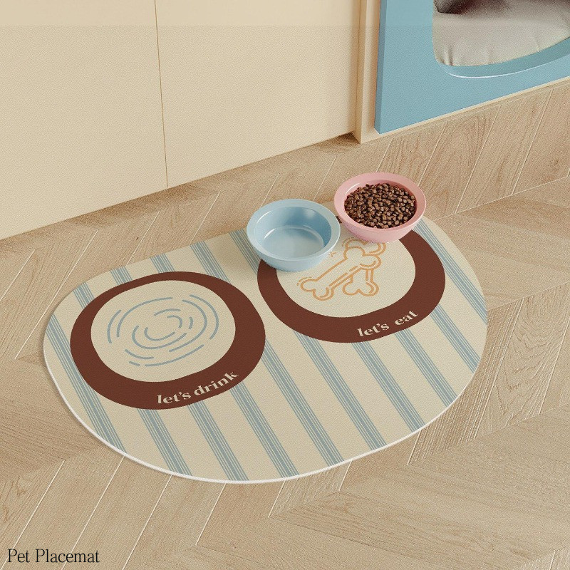 Ins Style Creative Pet Placemat เสื่อหนังกันน้ําและป้องกันการเปรอะเปื้อนสําหรับแมวและสุนัข Universal