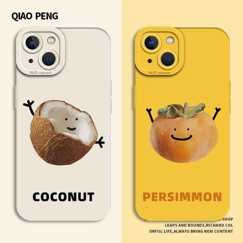 มะพร้าวลูกพลับเหมาะสําหรับ OnePlus ace2pro เคสโทรศัพท์ 3v Niche iqoo12 ความรู้สึกระดับไฮเอนด์ 11/13 