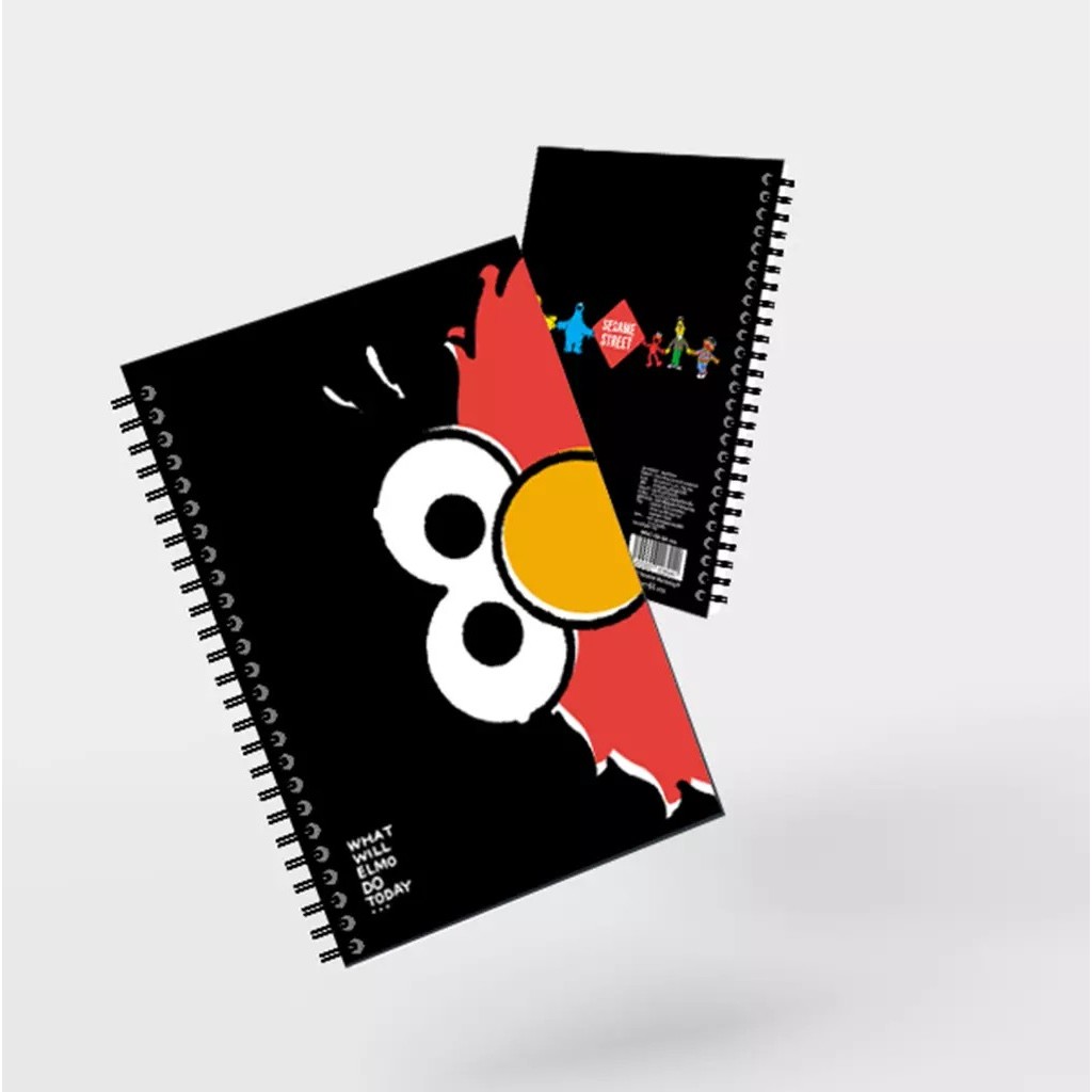 Bundanjai (หนังสือ) SST4-สมุดสันห่วง A5 : Elmo Wire-bond A5 notebook (WBA5-NB-BK-402) W14.8xH21.0 cm.