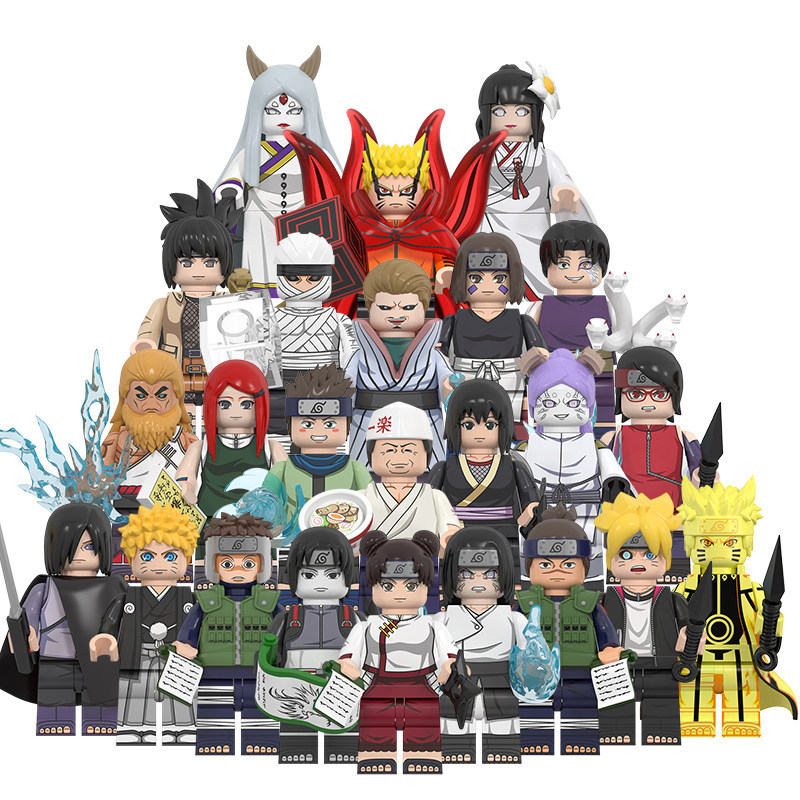 เหมาะสําหรับในประเทศ Konoha Ninja Building Blocks Minifigures Naruto Kaguya Yile WM6152/615/6154 ประ