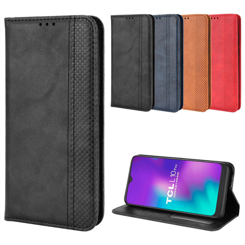 เหมาะสําหรับ TCL L10 Pro เคสโทรศัพท์เคส TCL L10Pro โทรศัพท์ซองหนังแม่เหล็กพลิกการ์ดเงิน