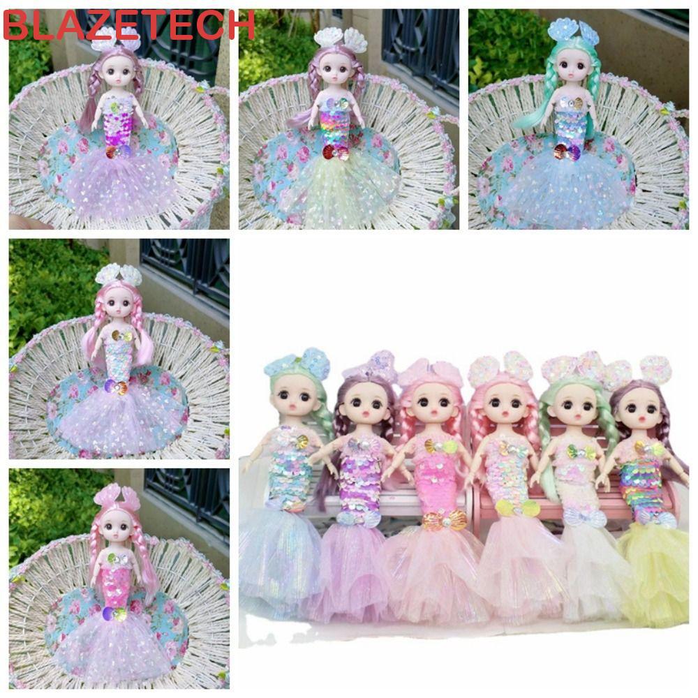 BLAZETECH Bjd Princess Mermaid Doll, Dress-up Toy BJD Mermaid Bjd ตุ๊กตานางเงือกของเล่น, ตุ๊กตาคอสเพ