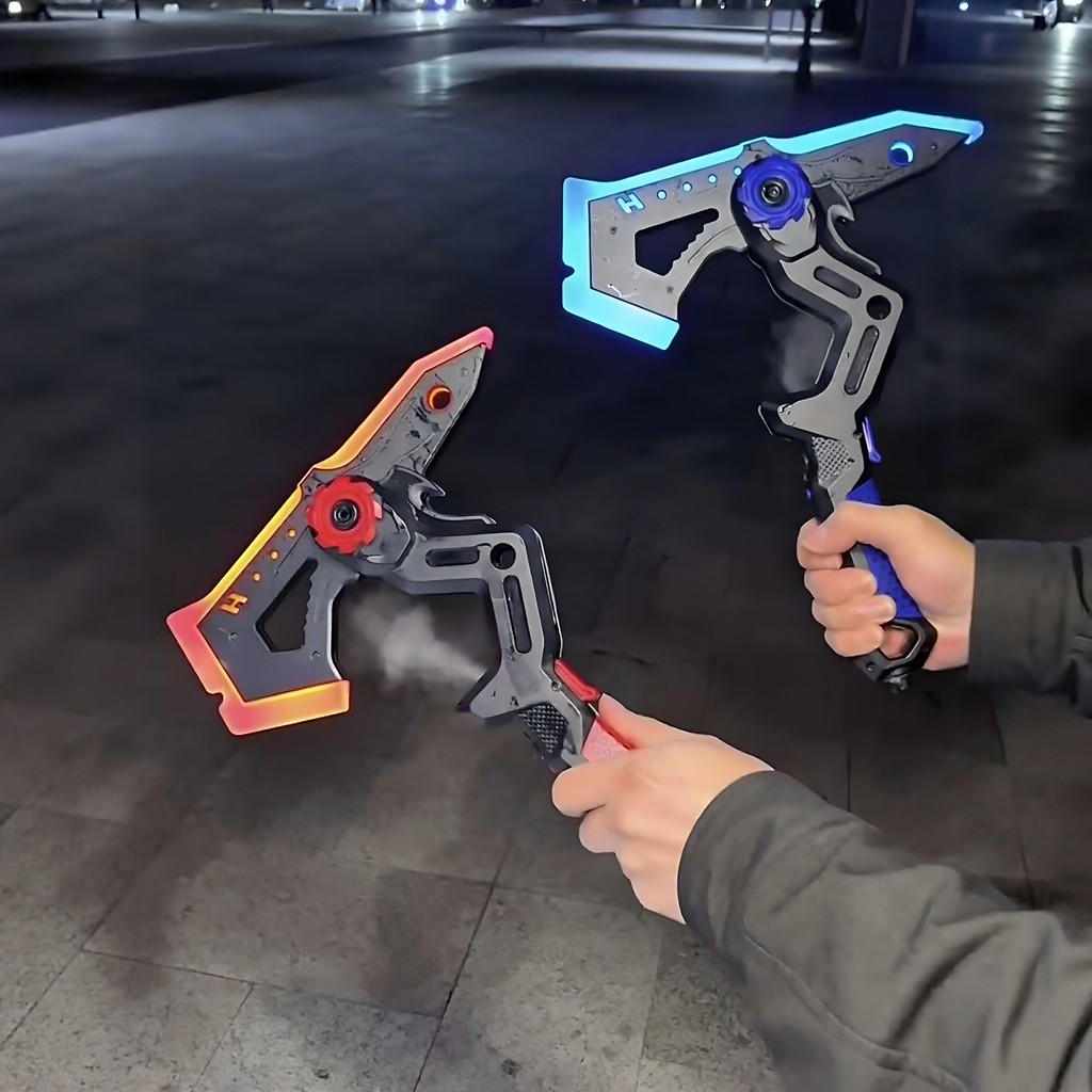 2026 Thunder War Dual Form Shadow Streamer Cool Double-Blade Retractable Laser Boy Luminous ของเล่น2