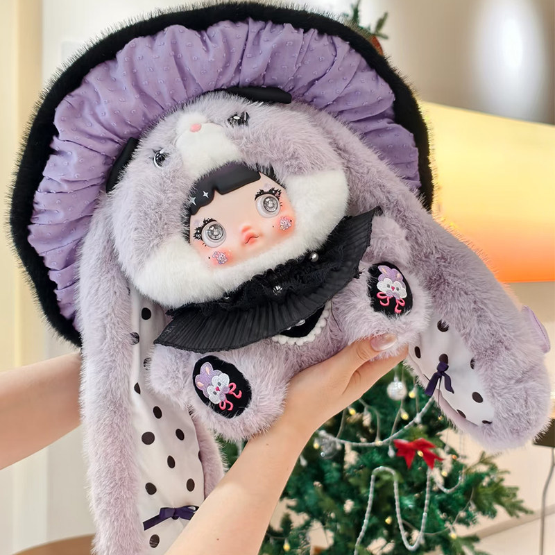 【ยืนยันรุ่น-nommi400V2】 ตุ๊กตาขนสัตว์ Nuo Mi Er 400% รุ่น2 หมวกเห็ด ตุ๊กตากระต่ายหูยาวน่ารัก
