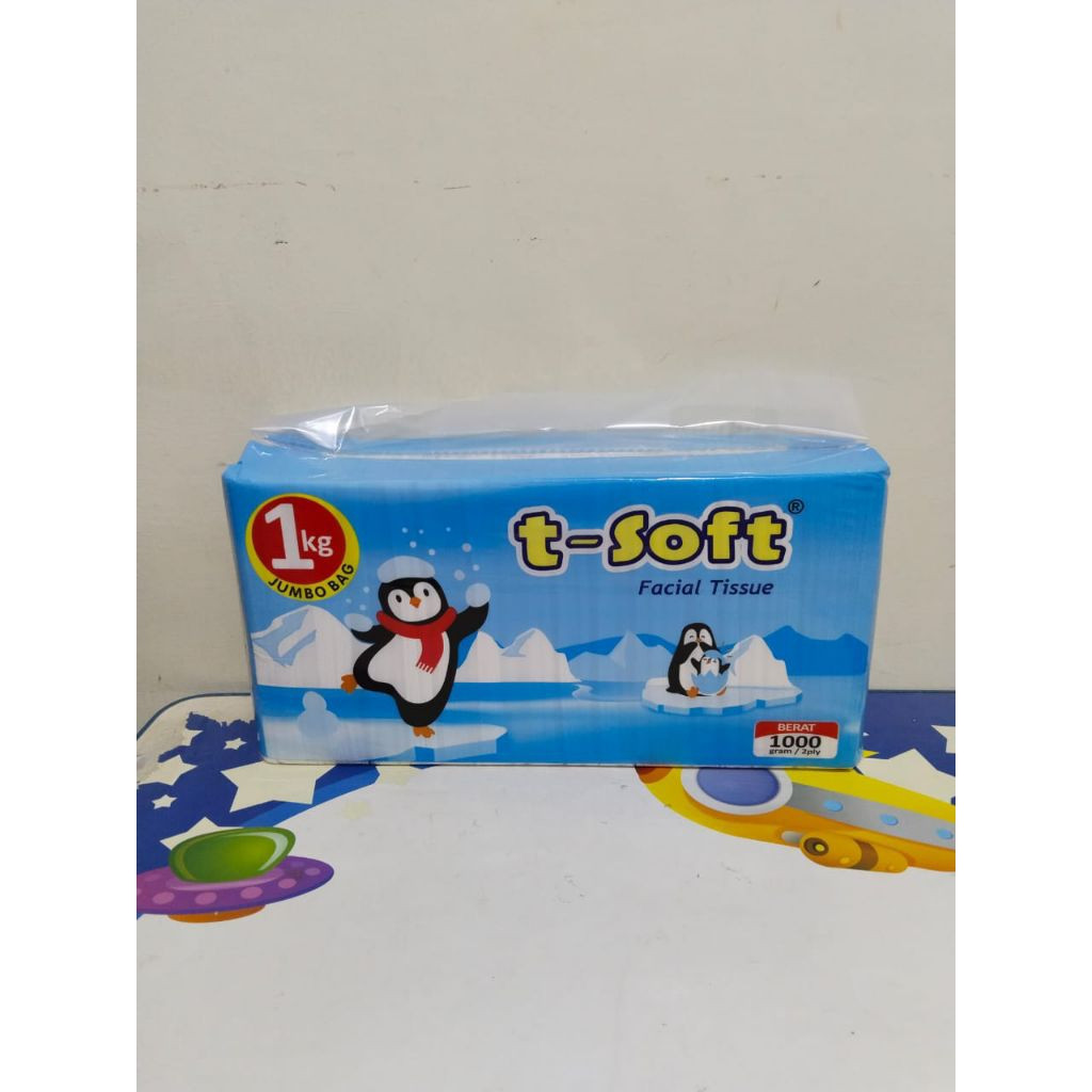 [MT] KILOAN TISSUE 1KG 1000GRAM 1000 SHEET JUMBO 2PLY T SOFT TSOSFT T-SOFT FACIAL TISSUE REFILL ECOM