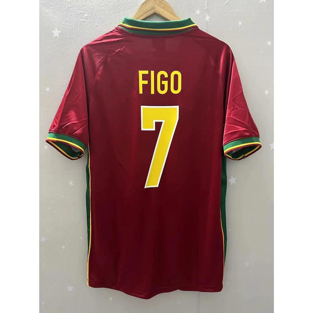 S-XXL 1998 P-or-tu-ga-l FIGO คุณภาพสูงที่กําหนดเอง RUII COSTA T เสื้อสําหรับ Home Retro ฟุตบอล Jerse