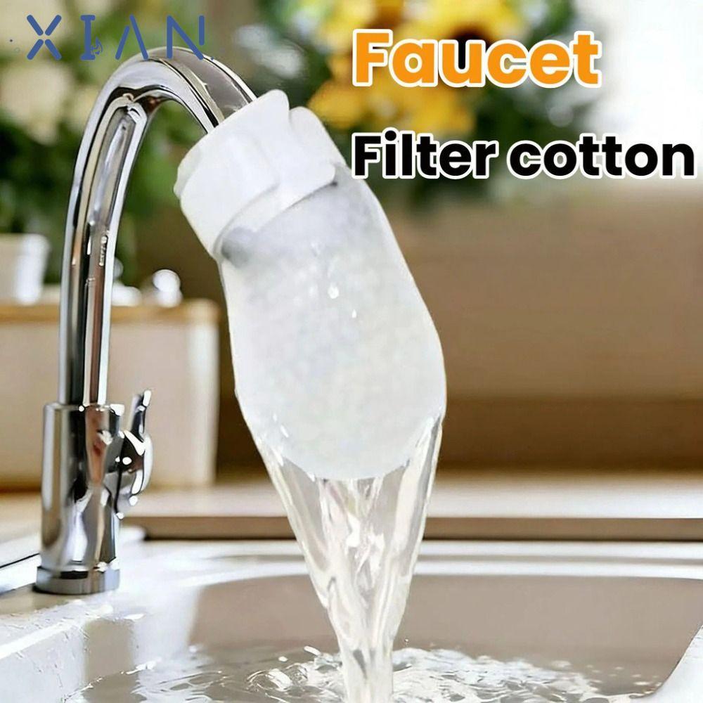 XIANEN 10/20/50 ชิ้นก๊อกน้ํากรอง,หนา Universal Faucet Filter Cotton,พร้อม T-straps Anti-splash Tap Water Filter Bag