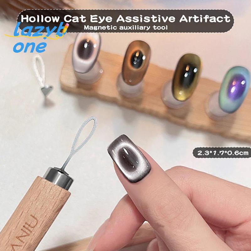 LZ-t] แม่เหล็กเล็บสําหรับ Hollow Cats Eye Design Magnetic Iron Sheet 3D Magnetic Cat Eye Gel Polish 