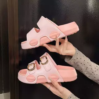 🍓EnJoy🍓 พร้อมส่ง (LT-8816) รองเท้าแตะแบบสวม เสริมส้นดีเทวสายคาดเก๋ ใส่ทำงาน ไปเที่ยวสถานที่ต่างๆ มี4สี