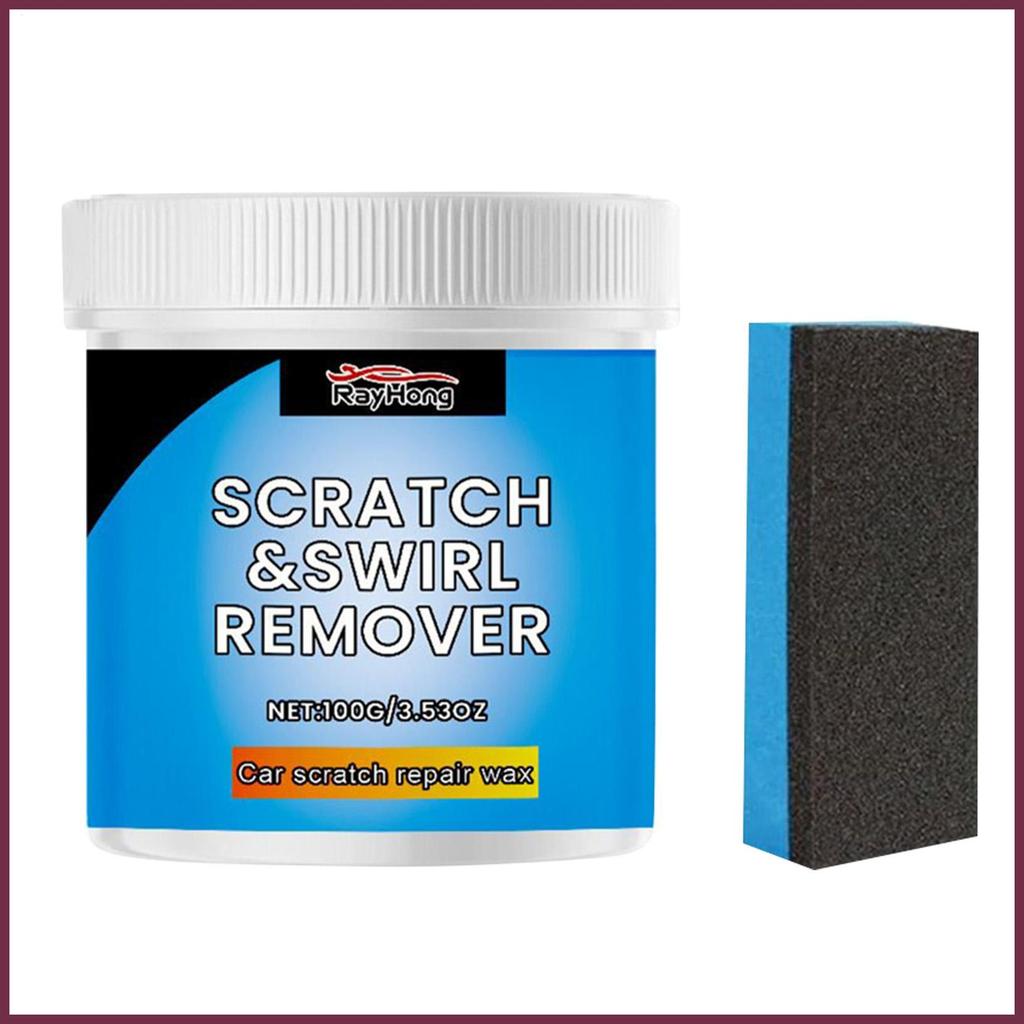 Car Scratch Remover 100g ทําความสะอาดขัดครีมฟองน้ํา Auto Scratch Remover สําหรับรถบรรทุกอัตโนมัติซัก