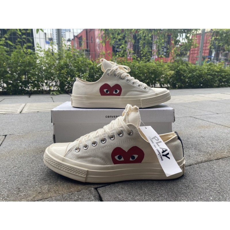 Converse cdg white low cut