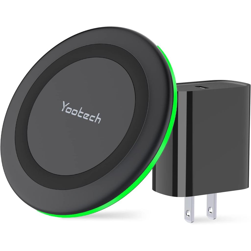 เครื่องชาร์จไร้สาย yootech, แท่นชาร์จไร้สายสูงสุด 10W พร้อมอะแดปเตอร์ด่วน, เข้ากันได้กับ iPhone 17/1