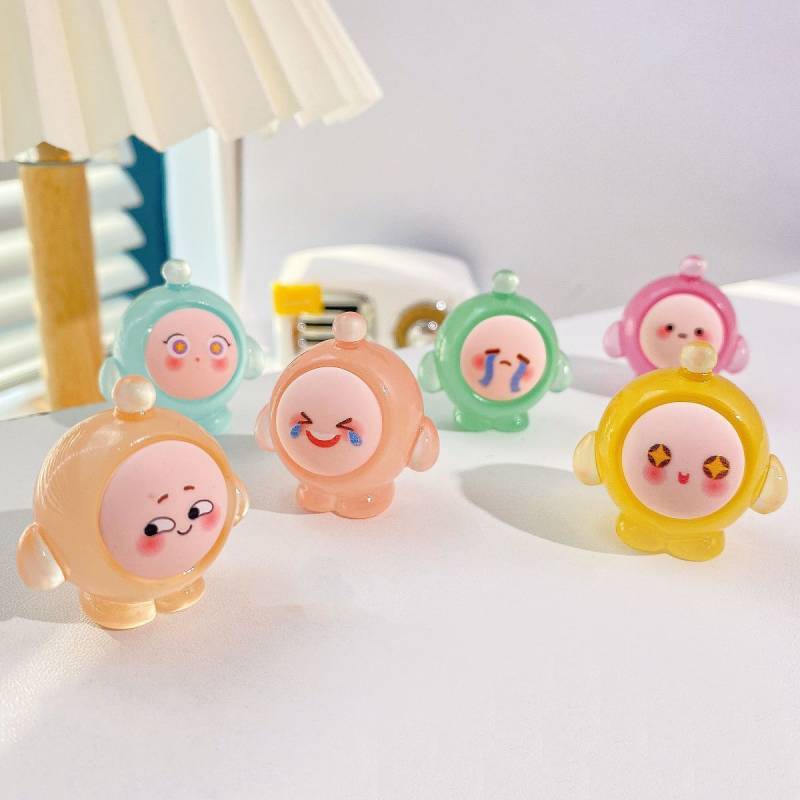 Resin Luminous Egg Puff Decoration Cute Fun Couple Trend Decoration Chinese Style Design Cute Love E