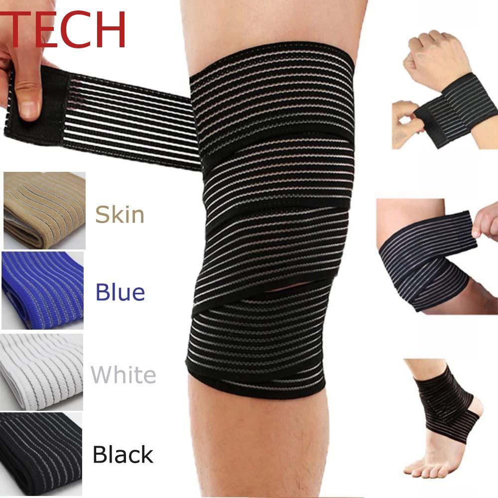 TECH Wraps สนับสนุนข้อมือ ยืดหยุ่น 40~180 ซม. เทปกายภาพสำหรับข้อเท้า เข่า และข้อศอก