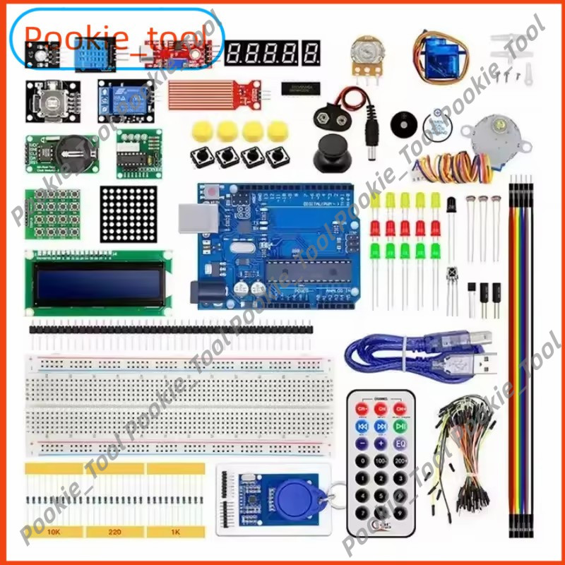 💥พร้อมส่ง💥ชุดเรียนรู้ Arduino UNO R3 Starter Kit รวมเซนเซอร์ครบ รองรับ RFID Breadboard 830 พร้อมโค้ดและบทช่วยสอน