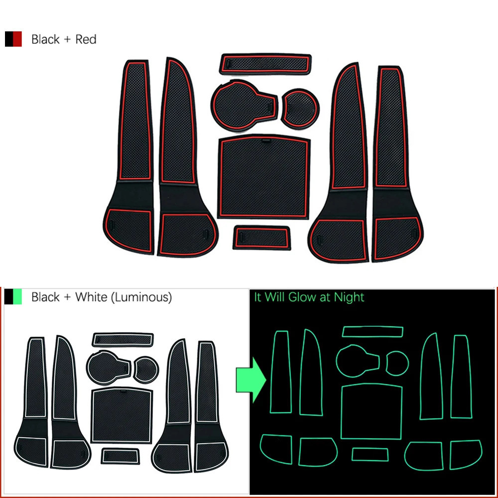 Car Door Groove Mat For Audi A4 B8 2012 2013 2014 2015 A4 8K RS4 S4 S line RS 4 Interior Gate Slot M