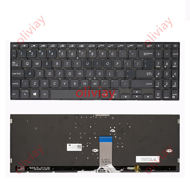 พร้อมคีย์บอร์ดแบ็คไลท์แล็ปท็อปสําหรับ Asus S530 s530u s530f S15 s530ua s530un S5300 s5300f s5300u s5