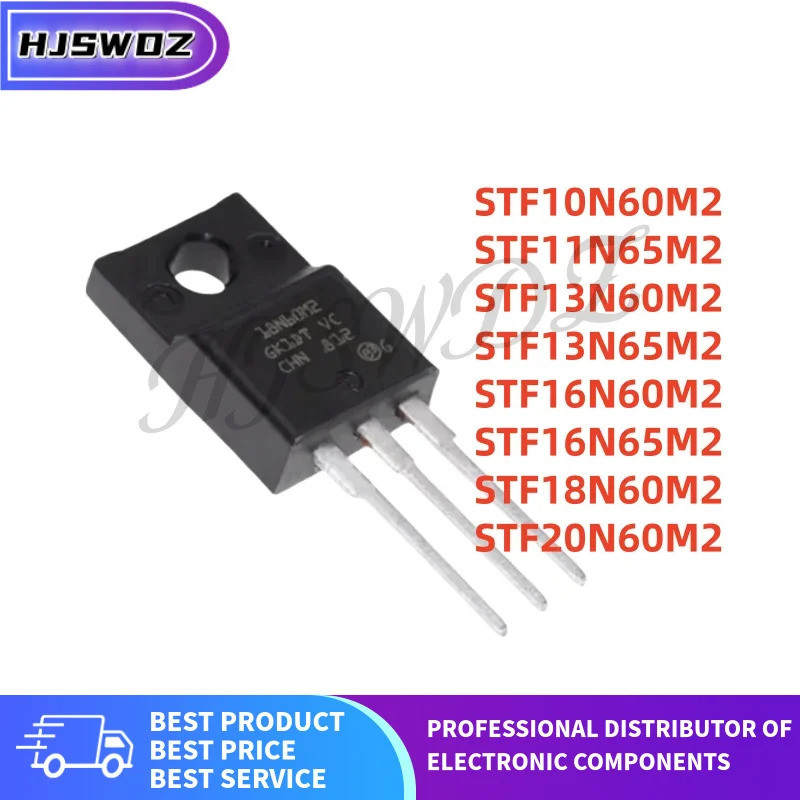 5PCS STF10N60M2 STF20N60M2 STF18N60M2 STF13N65M2 STF16N60M2 STF13N60M2 STF11N65M2 ทรานซิสเตอร์STF16F