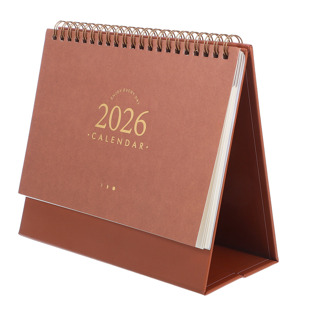 ปฏิทินตั้งโต๊ะมินิมอล: 2025.9-2026.12 ปฏิทินตั้งโต๊ะขนาดเล็กพร้อมผูกลวดคู่ - วางแผนรายเดือนสําหรับโร