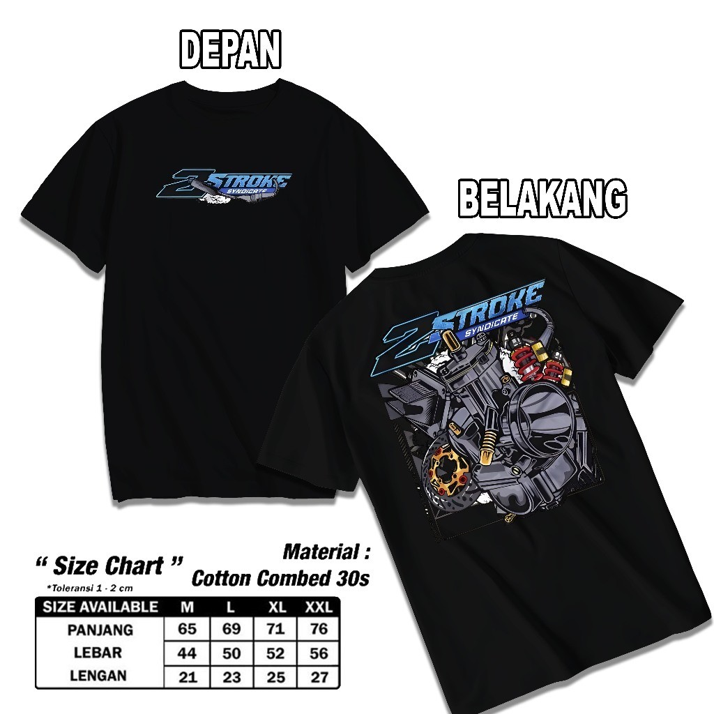 Syndicate 2 จังหวะเสื้อยืด - เสื้อยืดสองจังหวะ I Distro เสื้อ Recing Herex สไตล์ 2 จังหวะ 2 จังหวะ F