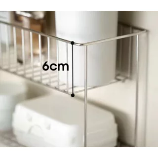 Omocha | ชั้นวางของสแตนเลส 304 ทรงแคบ ชั้นวางของในห้องน้ำ/ครัว Stainless Steel Storage Basket