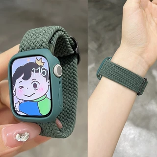 กรณี + สายไนลอนสําหรับ แอปเปิล ดู 46/42/44/40/45/41 มม.42 มม.38 มม.ปรับวงยืดหยุ่นสําหรับ iดู ชุด 11 10 9 8 7 6 กับ 5 4 พิเศษ3/2 สายคล้องกรณีนุ่