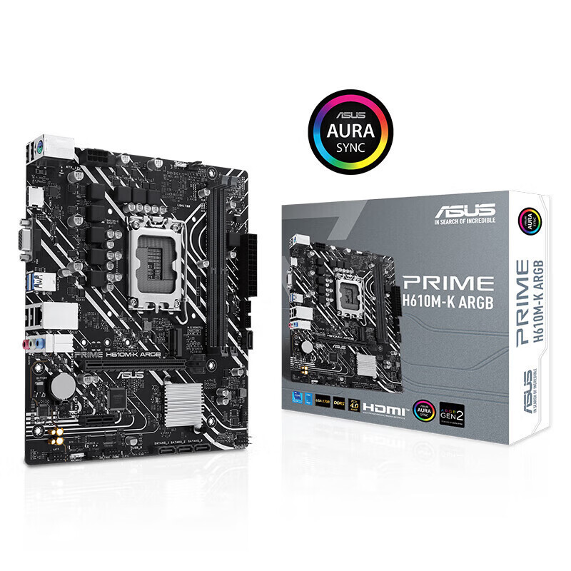 PRIME H610M-K D4 ARGB Master Home Office เมนบอร์ดคอมพิวเตอร์เดสก์ท็อปรองรับ LGA 1700