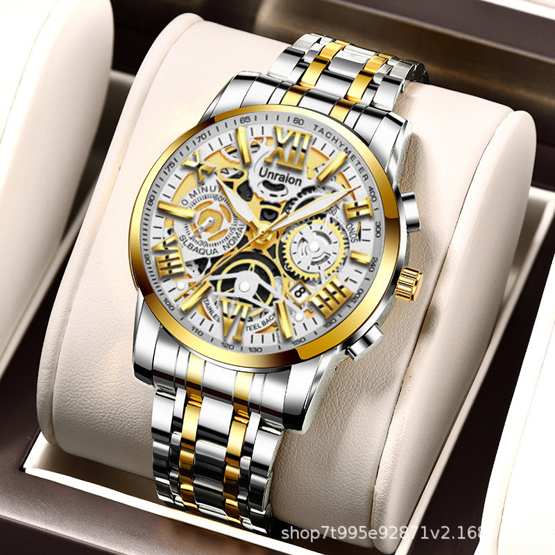 นาฬิกาอัตโนมัติแบบกลไกกันน้ําพร้อมฟังก์ชั่นส่องสว่าง สําหรับผู้ที่ชอบแฟชั่นและสไตล์ธุรกิจ