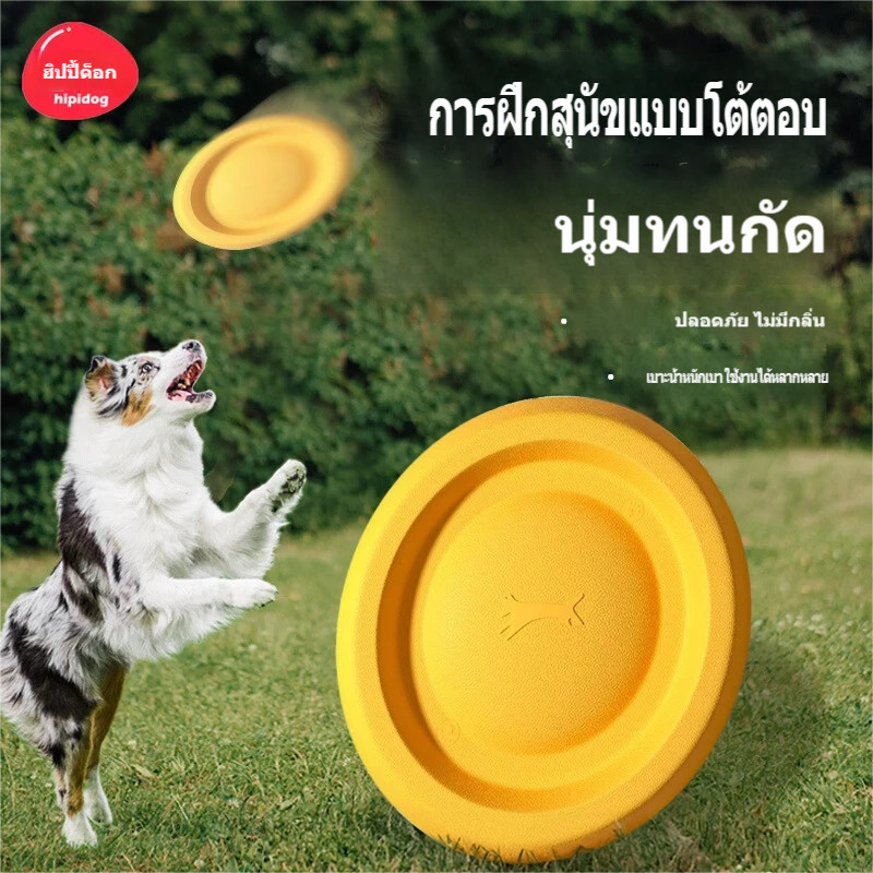 สัตว์เลี้ยงของเล่นสุนัขกัดทนสัตว์เลี้ยงยูเอฟโอกลางแจ้งโต้ตอบเบื่อสุนัขบรรเทาจานร่อน