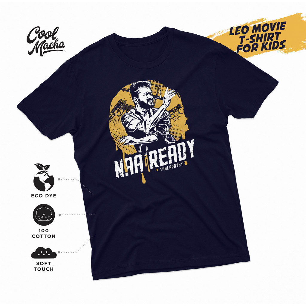 LEO T-Shirt Naa Thalpathy VIJAY (สําหรับเด็ก) เสื้อยืด Thalpathy Vijay / เสื้อยืด Vijay
