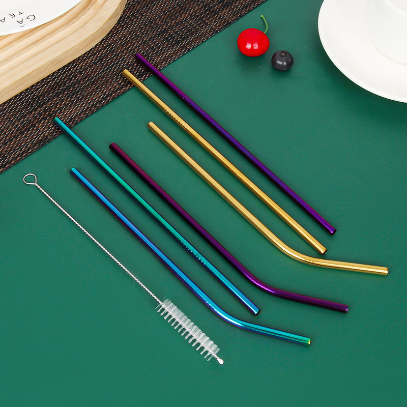 เครื่องดื่มหลอดสแตนเลสกาแฟยืดอาหารเกรดชานมโค้งตรงหลอดโลหะเป็นมิตรกับสิ่งแวดล้อม - รูปที่ 2