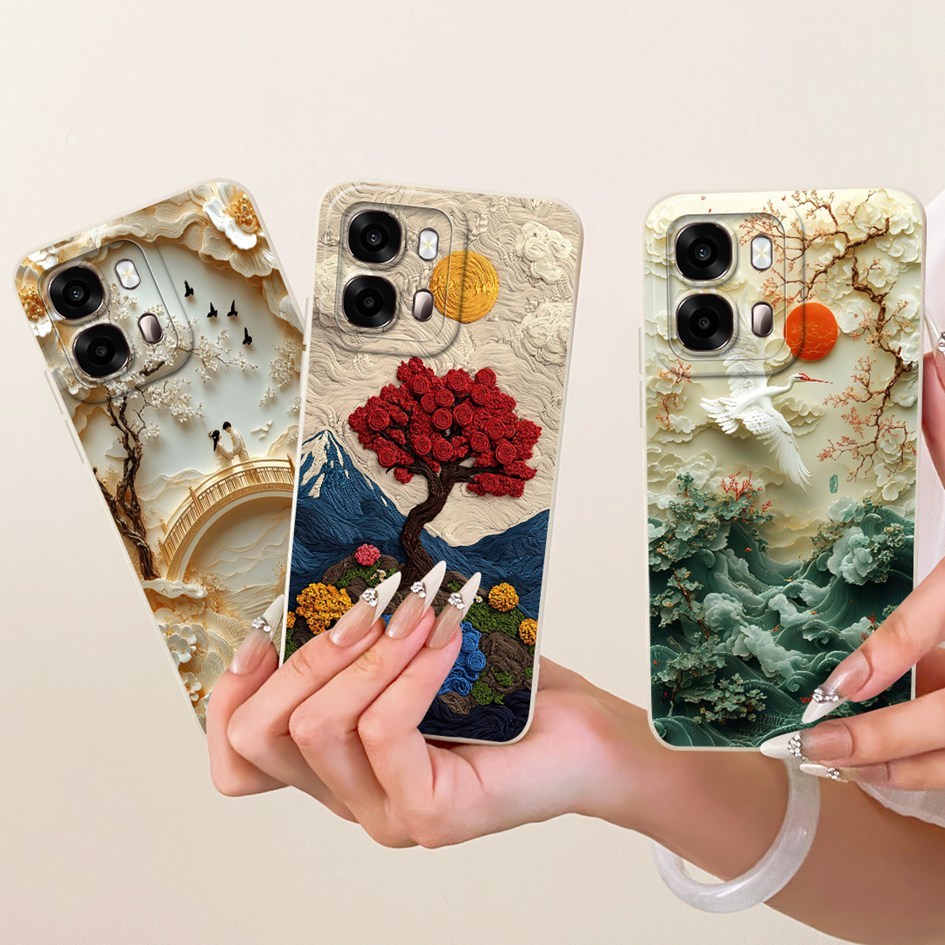 สําหรับ OPPO A6s 2026 กรณีแฟชั่นดอกไม้ซิลิโคนอ่อนนุ่มกันกระแทก TPU สําหรับ OPPOA6s 6s 4G 5G CPH2 CPH7892815 เคสโทรศัพท์