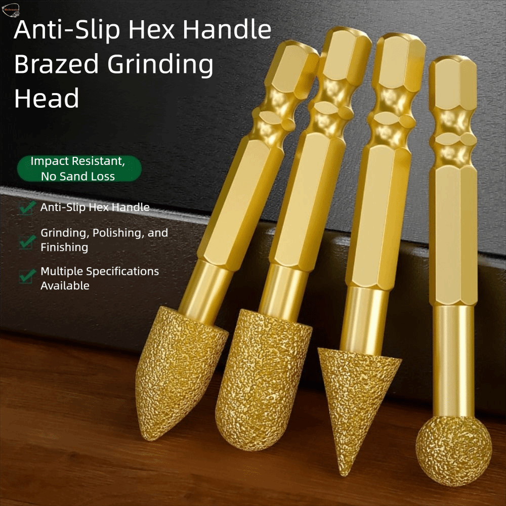 MXBEAUTY Adamas เคลือบโรตารี Burrs, เทคโนโลยีประสานอุณหภูมิสูง Hexagonal Shank Adamas ชุดเครื่องมือโ
